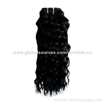 New Arrival, Human Hair Weave, Indian Curly 12-inch 1# Color